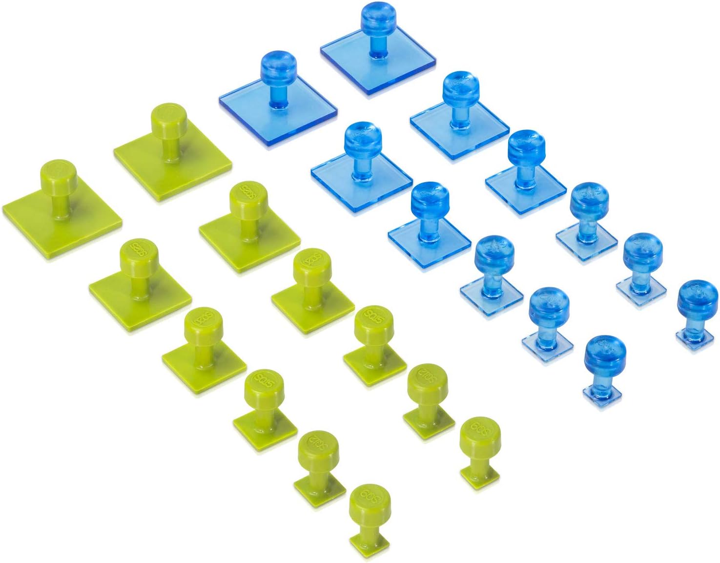 Tabweld Black Plague Gang Green Black Ice Square Dent Removal P.D.R. Tab Set Variety Pack - 24 Piece Green/Blue Dent Removal Paintless Repair Kit