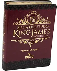 Bíblia Sagrada King James De Estudo Atualizada Capa Luxo Cor:Azul