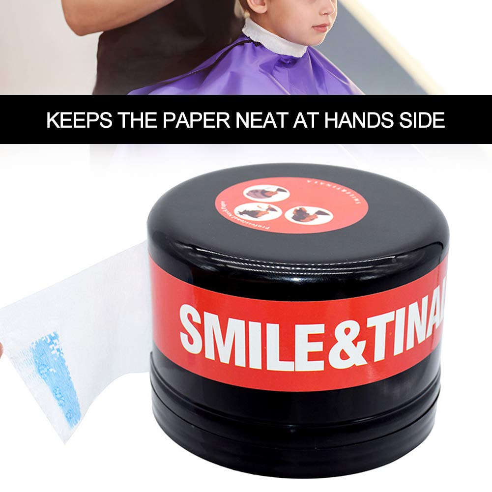Organizador de Cuello de Barbero 14 × 14 × 10, Caja de Papel Desechable para Cubrir el Cuello, Contenedor para Salón de Barbería con Base de Ventosa