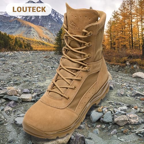 Image of Men's Military & Tactical Boots - Waterproof & Comfortable Boots for Men, Perfect for Work, EMS, Hiking, and Combat