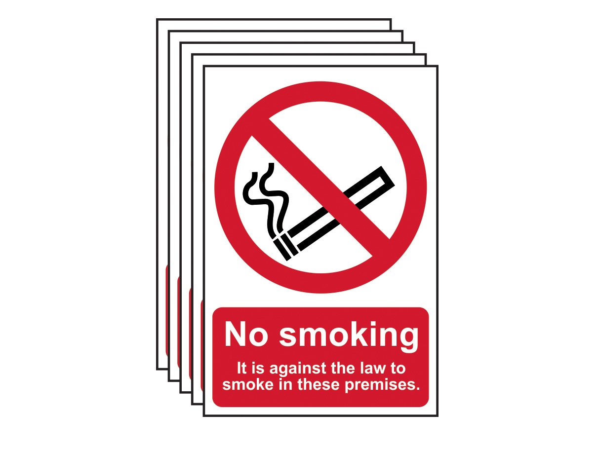 Scan No Smoking It Is Against The Law To Smoke On These Premises Sign