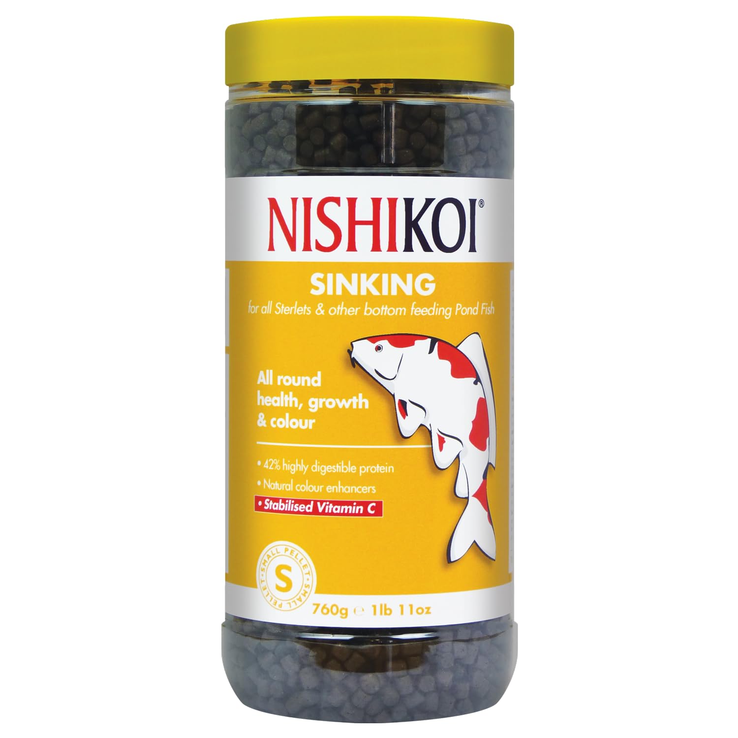  - Nishikoi Sinking Fish Food 760GSmall Pellet