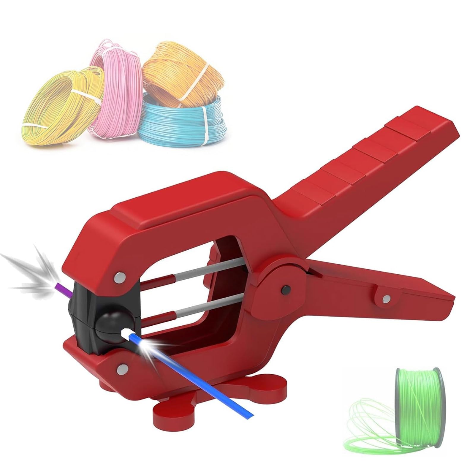Spawarka filamentu do drukowania 3D, materiały eksploatacyjne do druku 3D z timerem, narzędzie do łączenia filamentów, naprawa uszkodzonych włókien, maksymalna temperatura 240°C, do wszystkich
