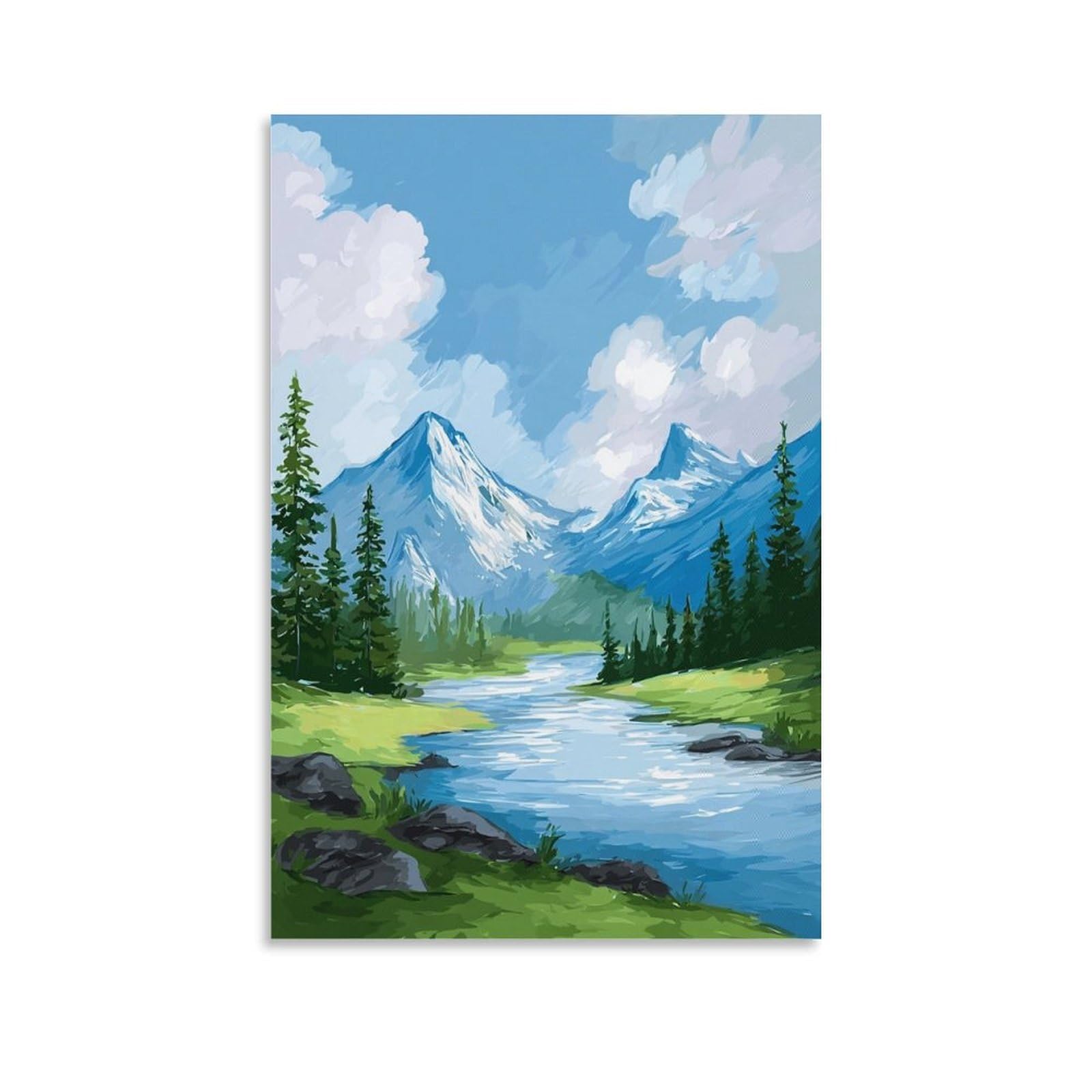 ZBBGGOZ Jasper National Park Posters 24x36inch(60x90cm) Vintage Watercolor Canvas Art