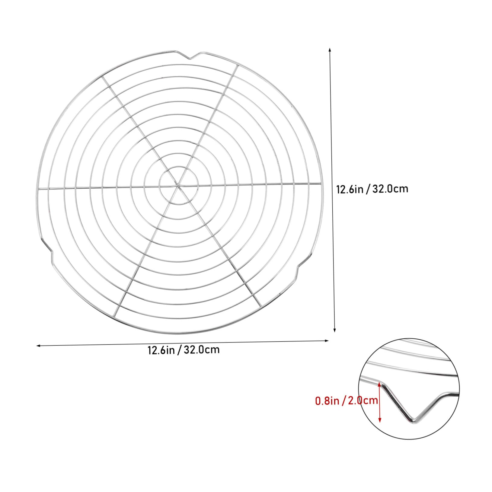 JECOMPRIS 2Pcs Cake Cooling Rack Round Baking Rack for Home Restaurant Use Easy to Clean for Cooling Cakes Cookies Muffins and Hot Dishes