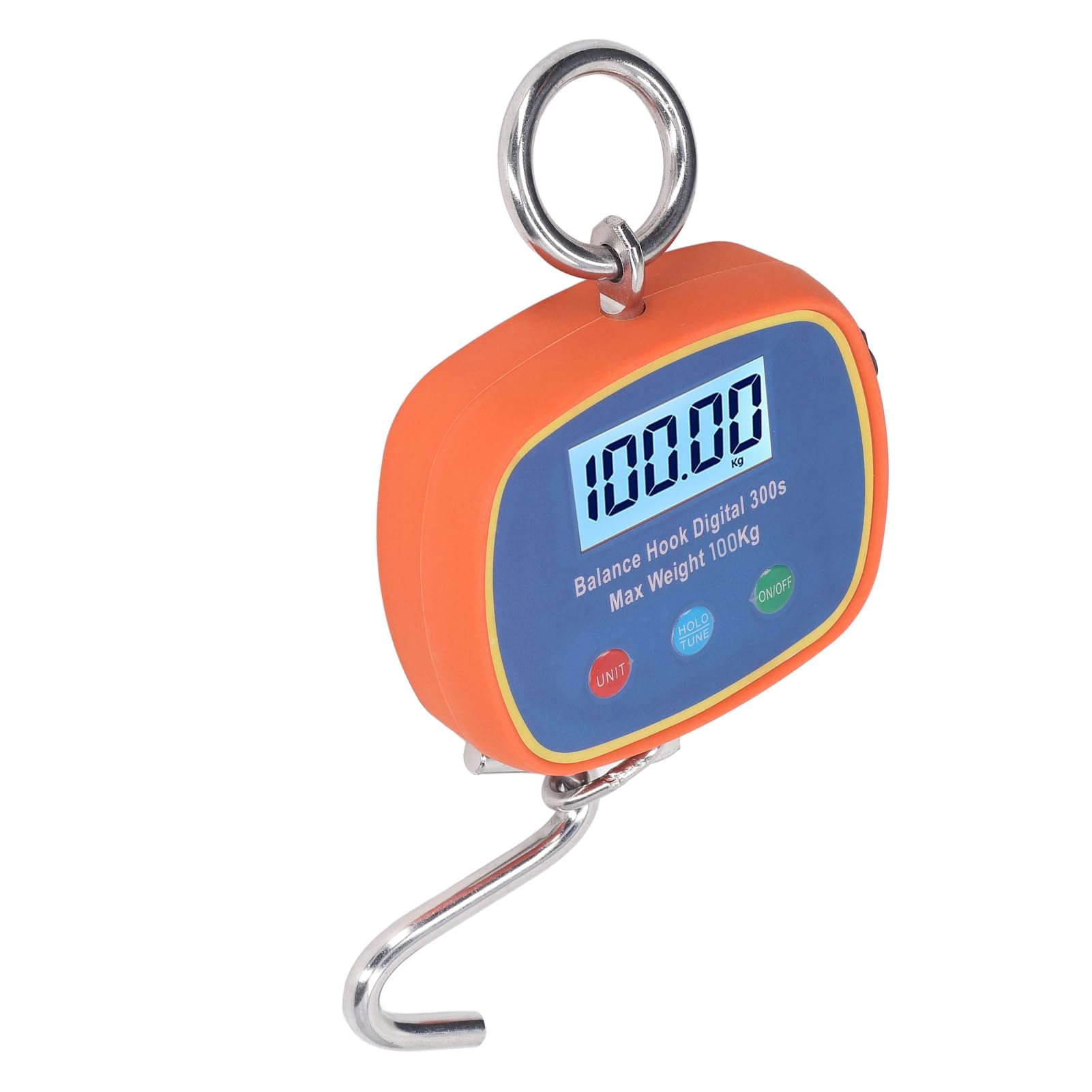 Digital Hook Scale LCD Display Mini Handheld Portable Hanging Balance Crane Maximum Weight 100Kg 220LB 90‑240V (US Plug) : Industrial & Scientific