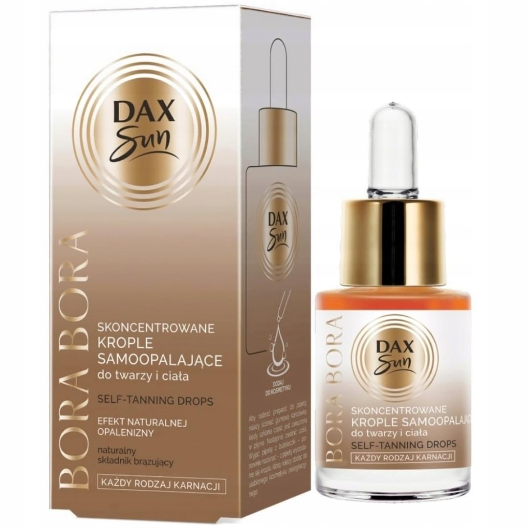 DAX SUN CONCENTRATED SELF TANNER FACE AND BODY BRONZING 15ml BORA all skin tones