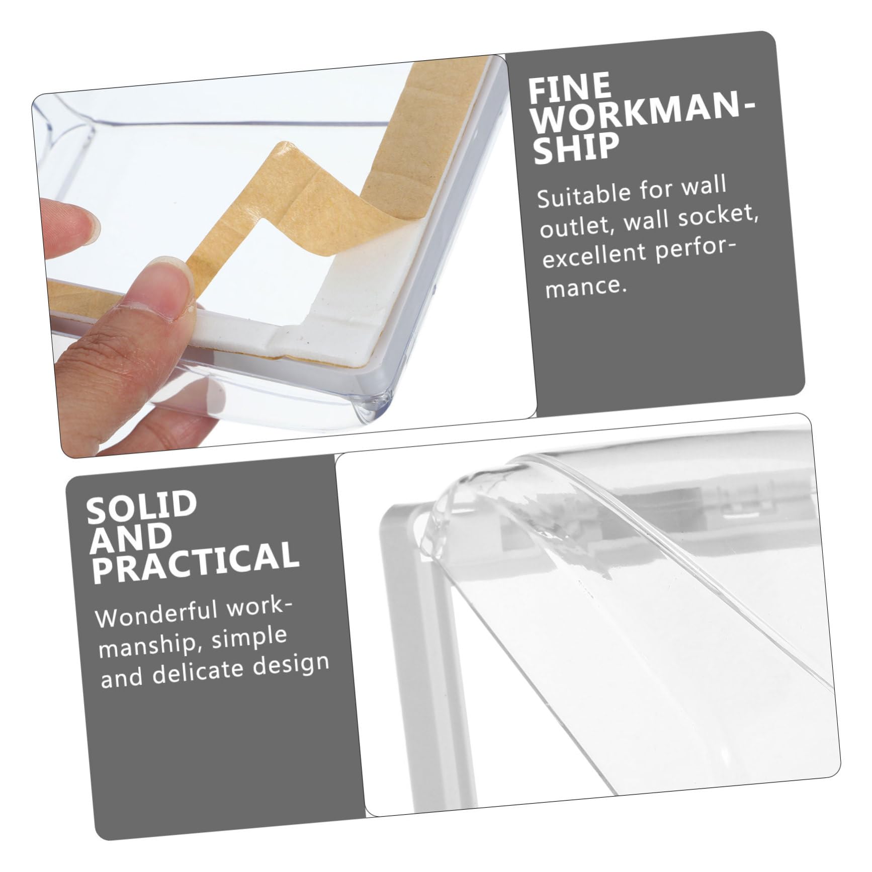 IWOWHERO 4pcs Bathroom Cover Socket Protector Socket Protective Cover Water-Resist Socket Case Plastic