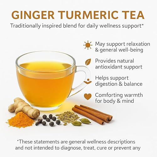 Miniatura 3 de Go-Yogik Lakadong - Mezcla de especias para la inmunidad de cúrcuma, mezcla de leche dorada y chai con jengibre del Himalya, canela de Ceilán, verde