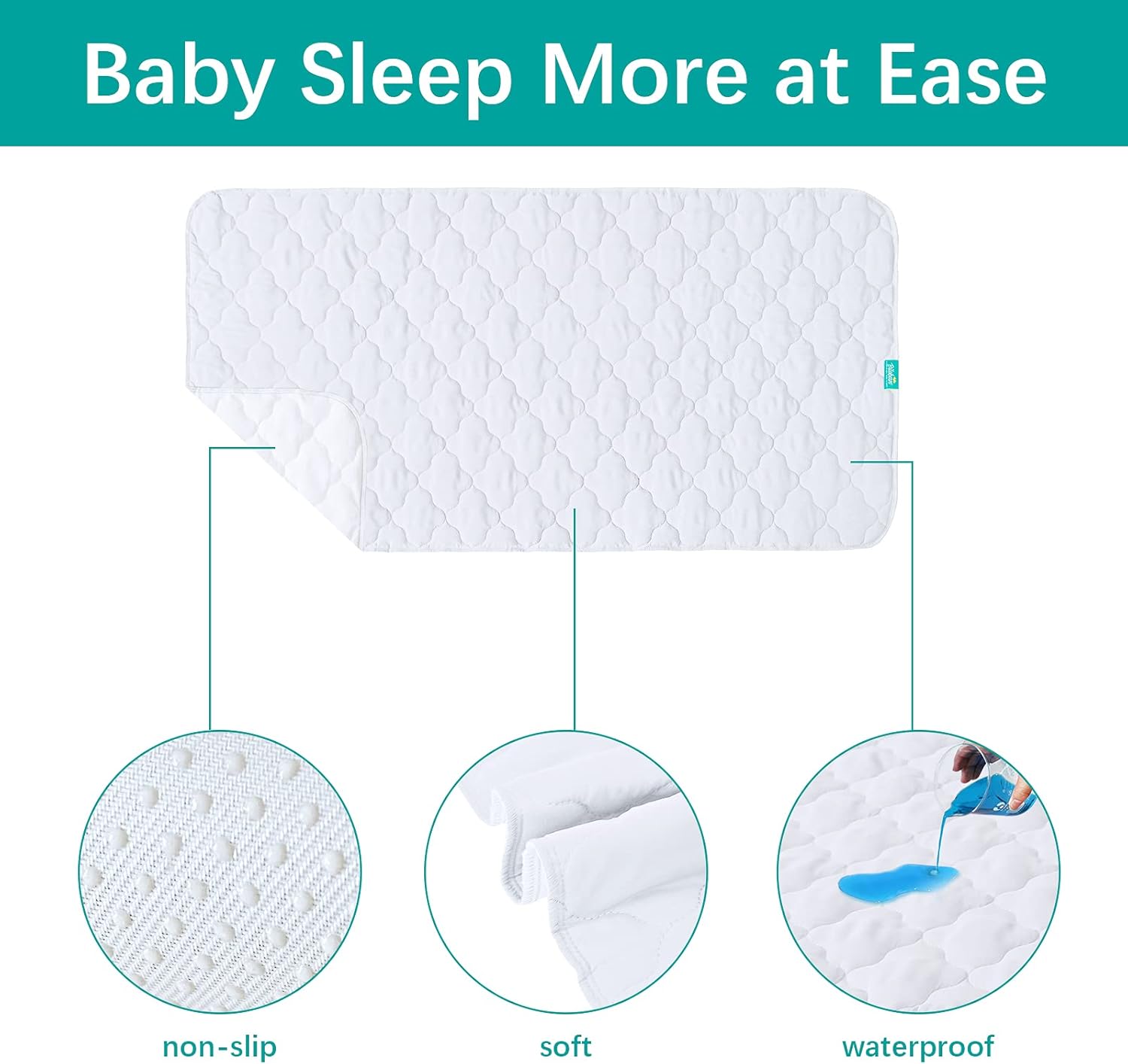 Crib/Toddler Bed Mattress Protector Waterproof & Kids Toddler Potty Training Pads : Baby