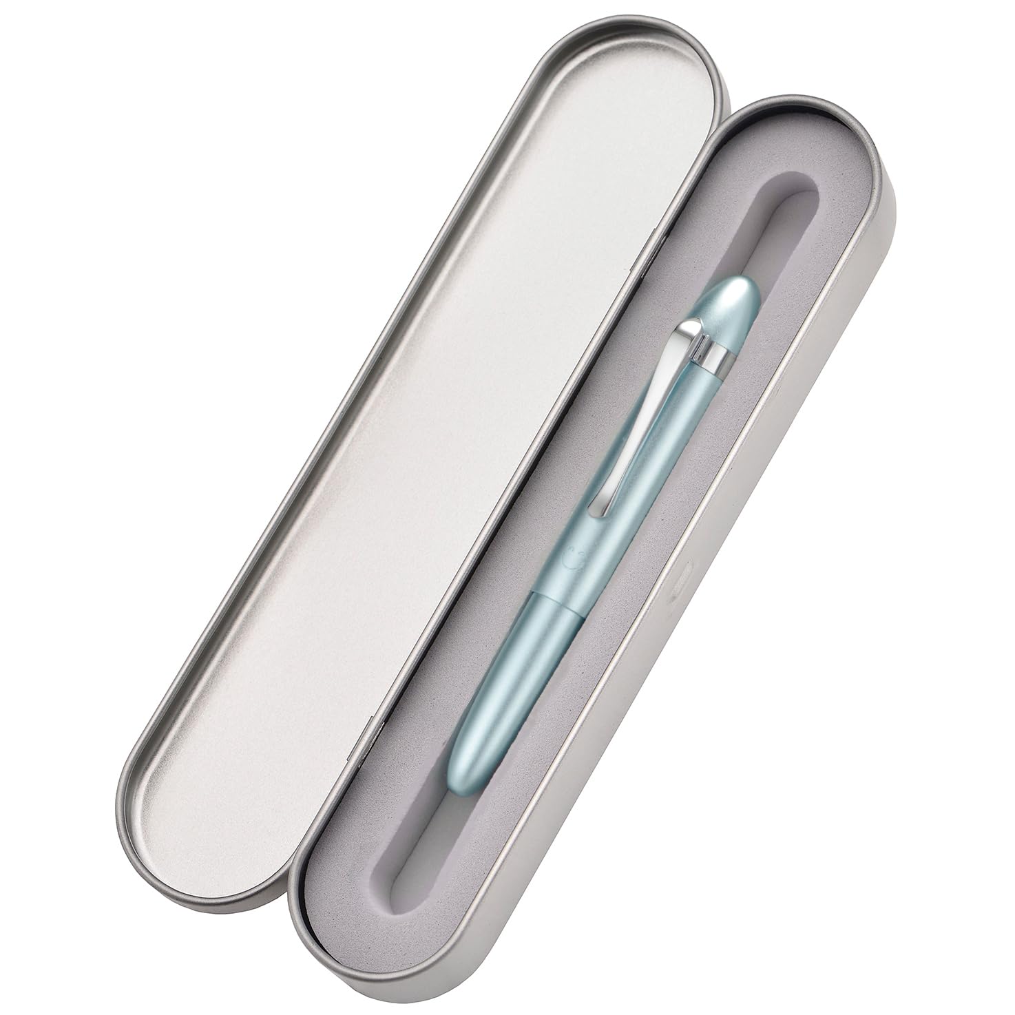 HONG DIAN M1 Fountain Pen Fine Nib, Ice Blue & Submarine Shape Aluminium Short Mini Pocket Travel Pen - Image 3