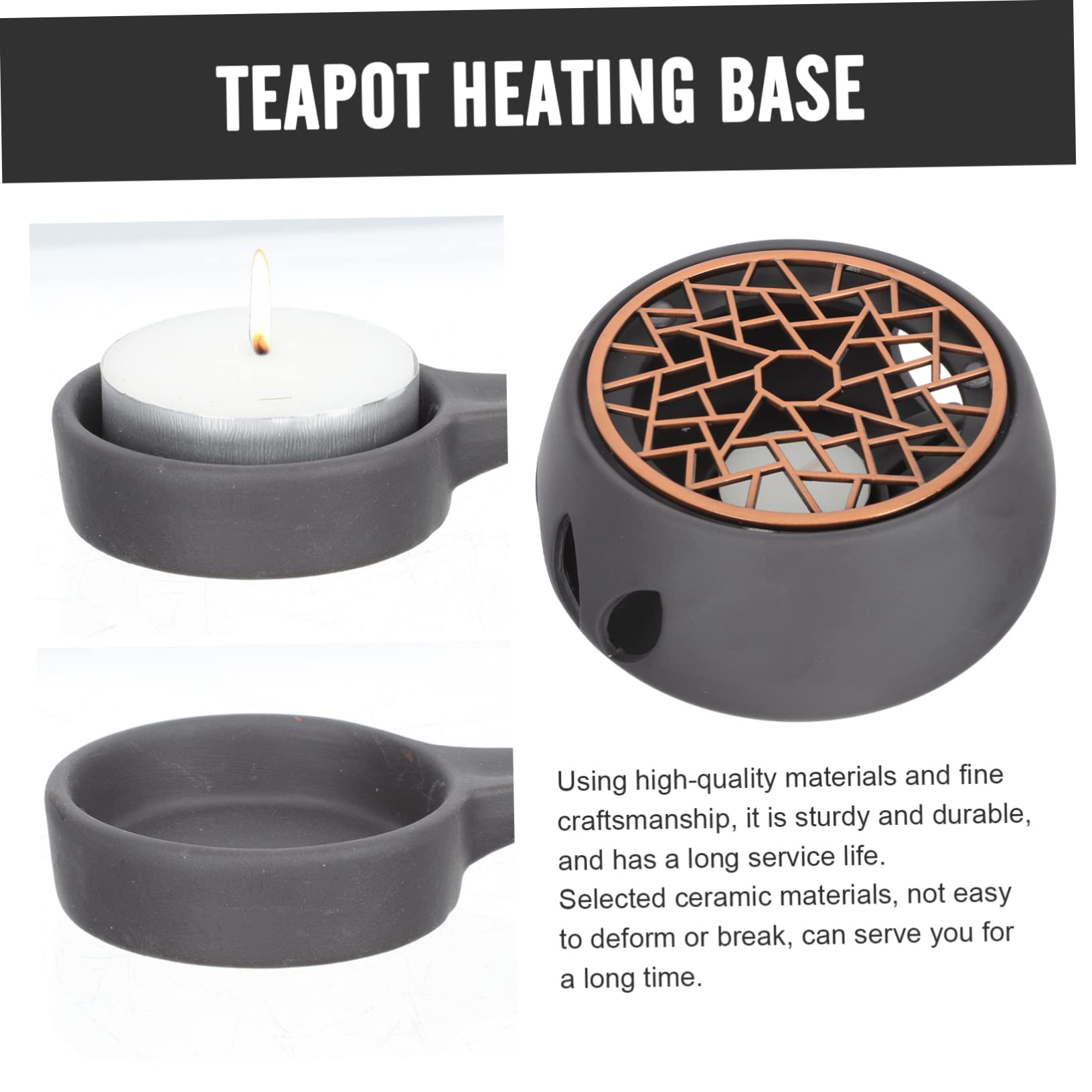 Calentador de Tetera Vela de Cerámica Estilo Japonés para Té