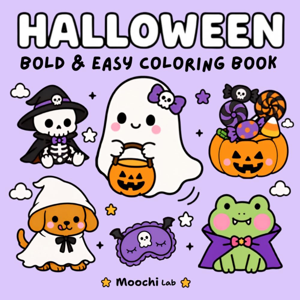 Halloween: Bold & Easy Coloring Book (Spooky Dose Collection)