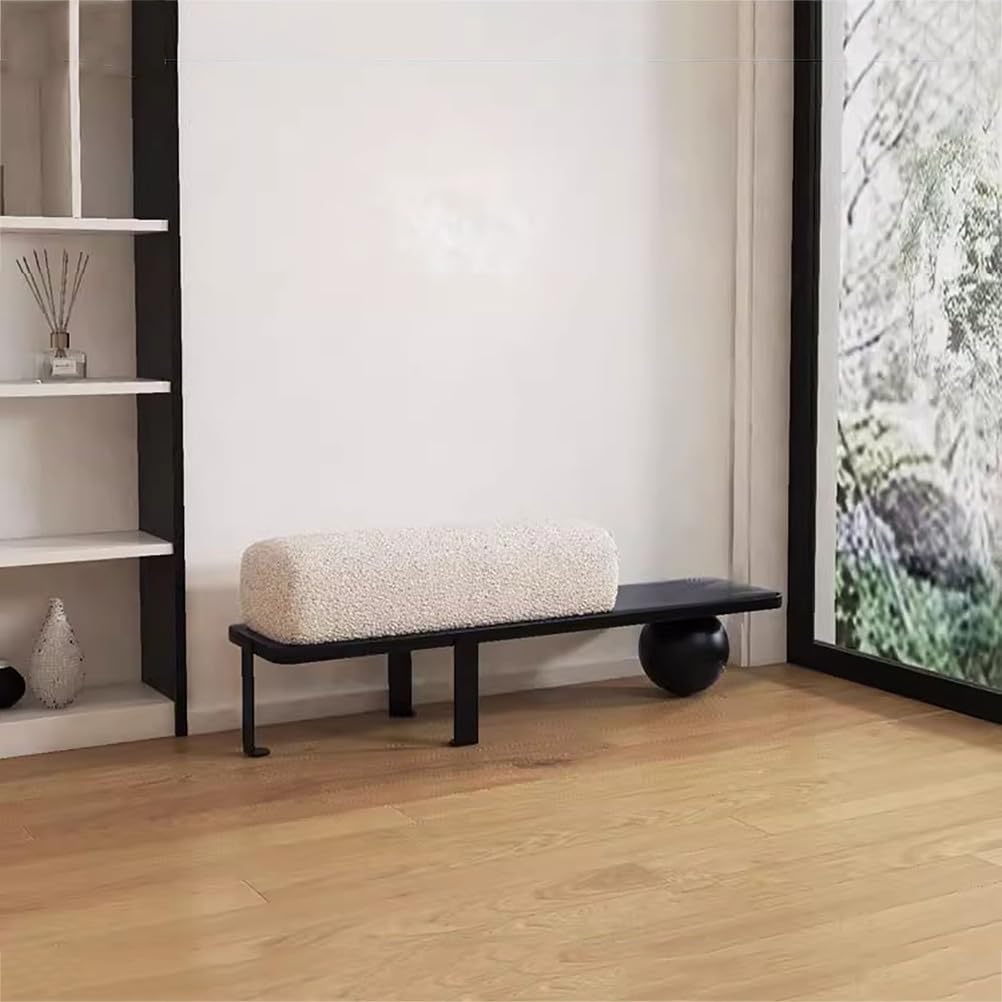 TY&WJ Nordic Banco para Zapatos Dormitorio,Taburete Reposapiés Rectangular con Patas De Madera Banco Reposapiés para Dormitorio Salón O Dormitorio,A,100x35x45cm(39x14x18inch)