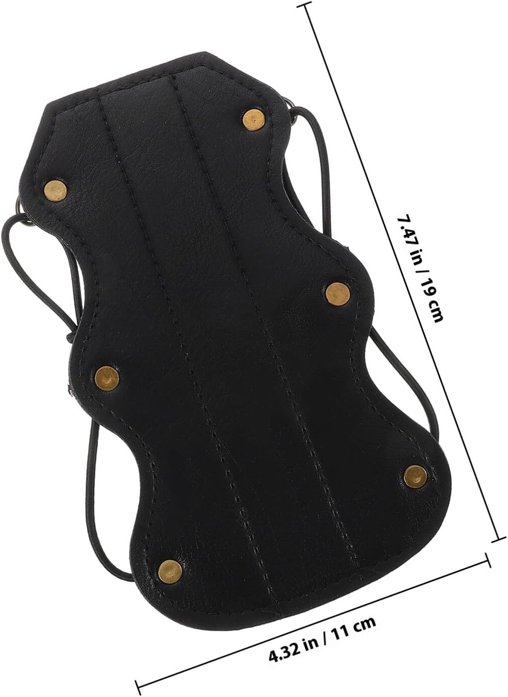 Ciieeo Archery Arm Guard Forearm Protector Pu Leather Black Traditional Bow Wrist Guard Outdoor Sports Protective Gear for Adults and Youth