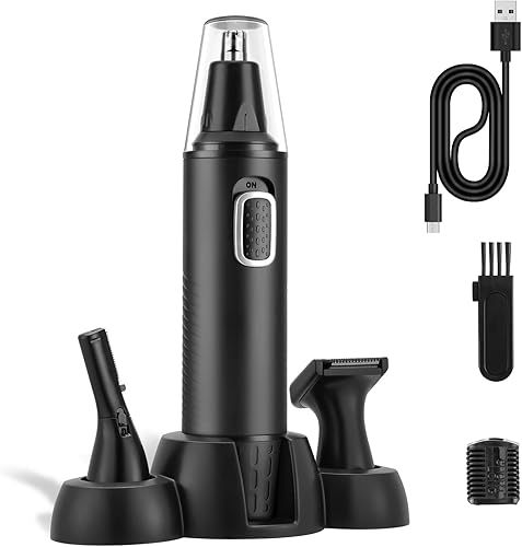 AREYZIN Recortadora de pelo de nariz 3 en 1 versátil recargable recortadora de orejas y nariz para hombres afeitadora eléctrica sin dolor para oreja