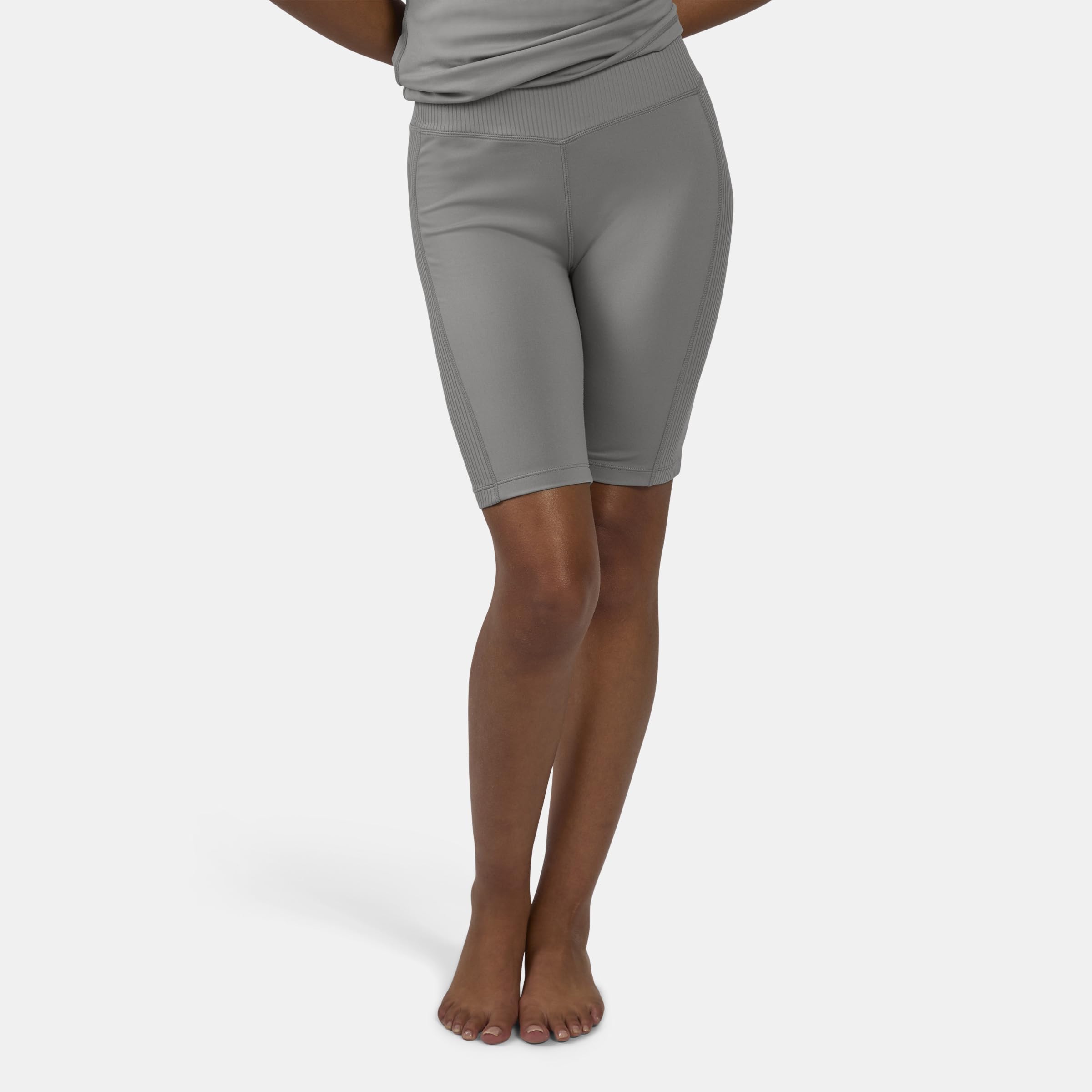 Reebok Lux Peached Biker Shorts Gray