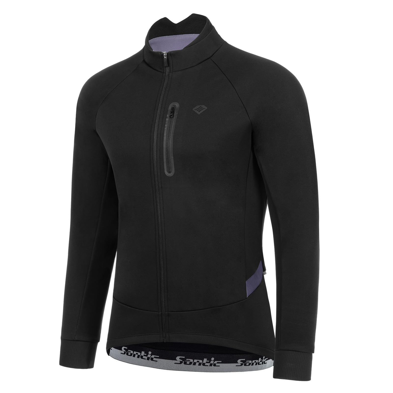 Santic Giacche invernali da ciclismo da uomo antivento in pile termico caldo UP Running Bike giacca a vento