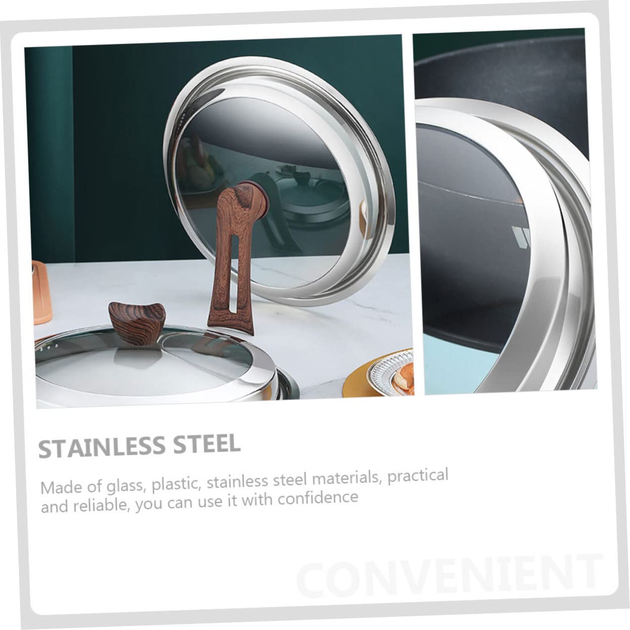 Mikinona Copertura Wok Visual Pot Coperchio per Cucina Coperchio Universale per Pentole e Padelle Padelle Multifunzione Pratico