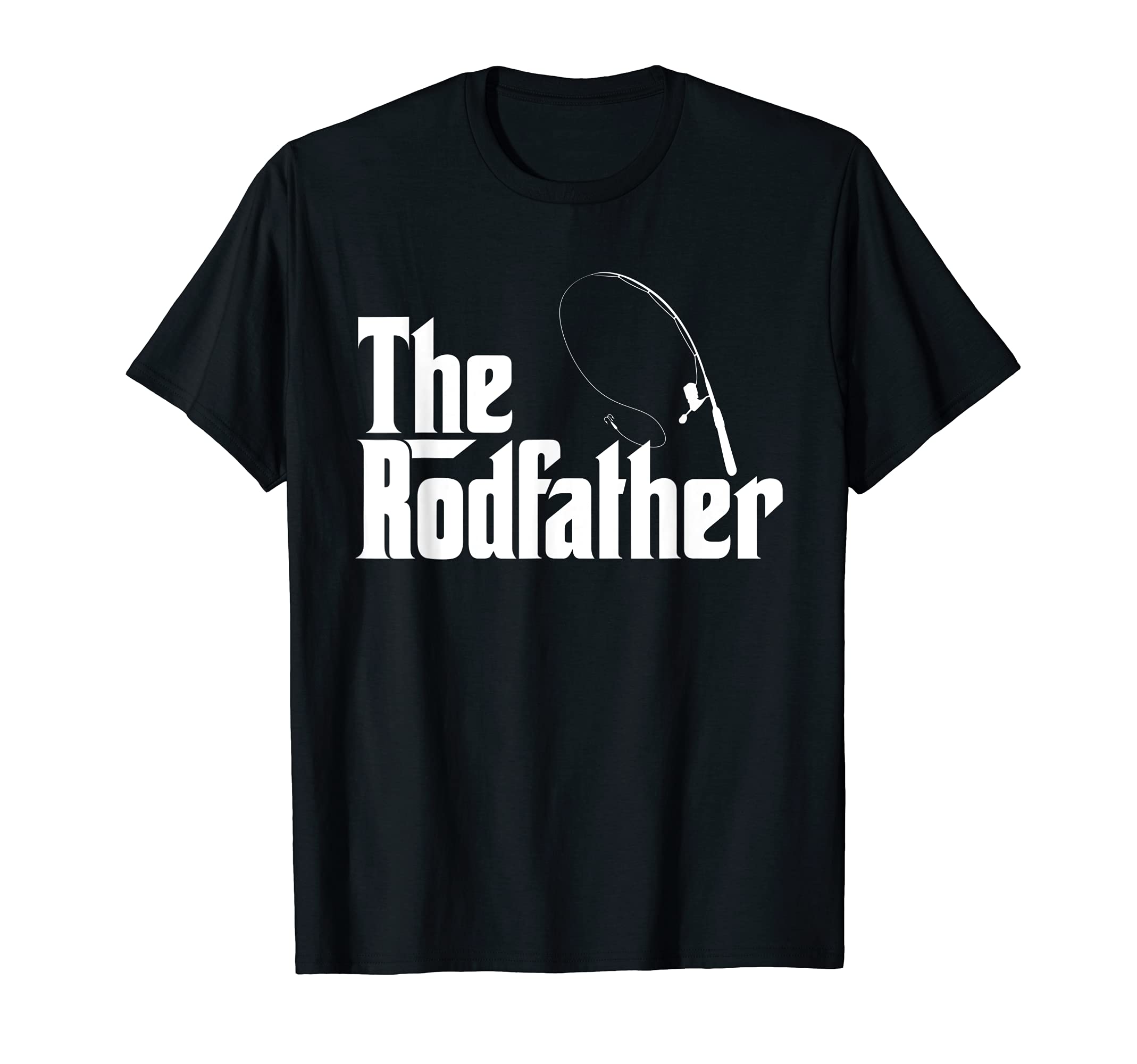 Funny Mens Fishing Tshirts - Graphic Gifts for HimDad Fishing Shirt for Men - The Rodfather - Novelty T Shirts T-Shirt
