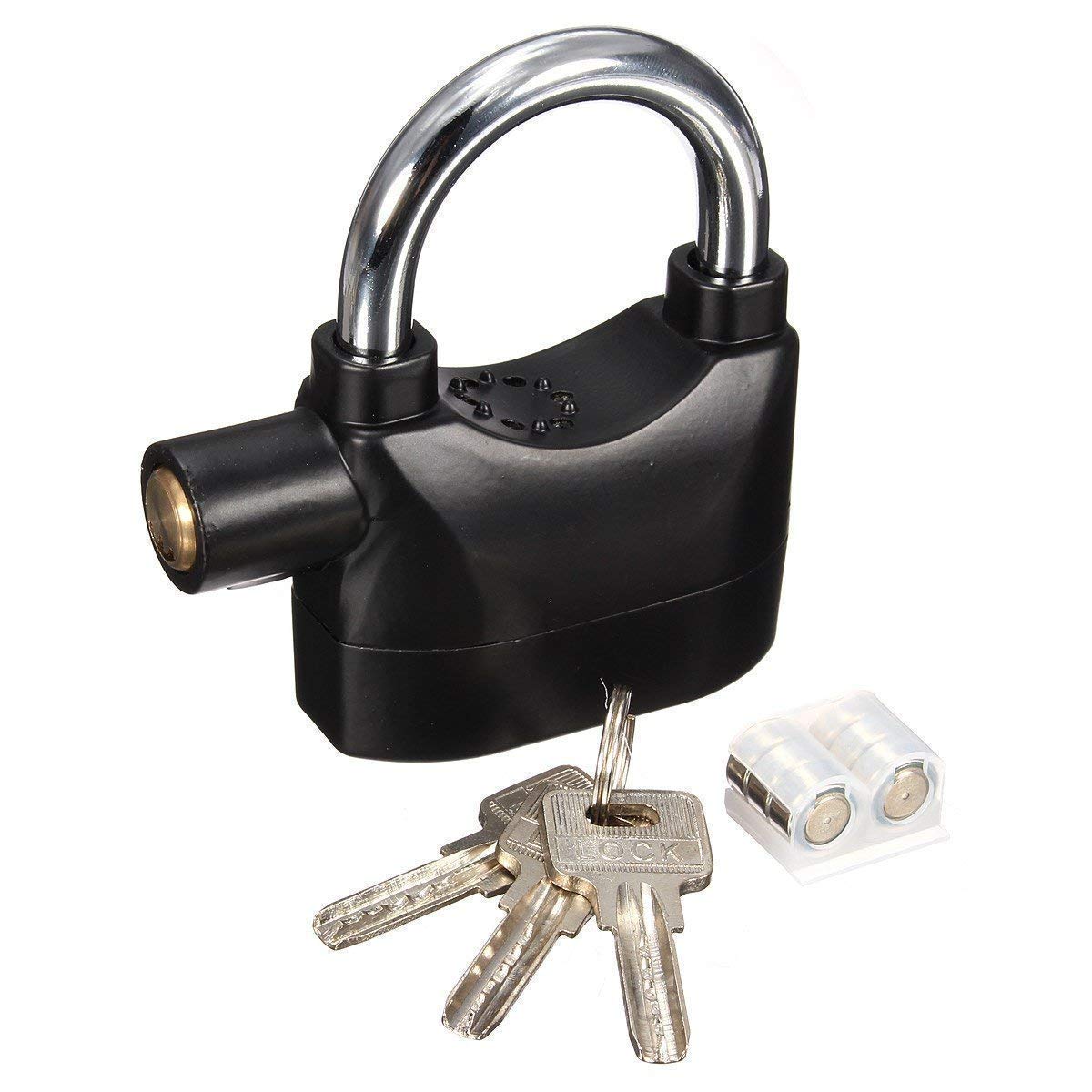 EARTHCONE Lock and Key Door Lock Alarm Security Lock with Electronic Touch Siren Alarm Lock for Home/Door/Bike/Cars/Office/Shutter/Gate Safety Lock with 110db Motion Sensing Siren (1Pcs) (B0C9QD4C26) Amazon Price History, Amazon Price Tracker