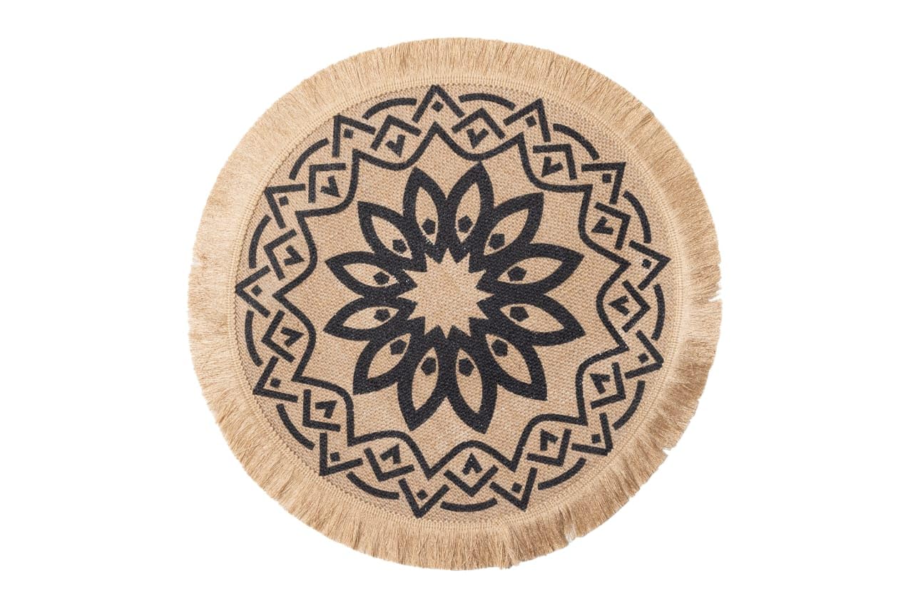 Crobat Woven Cotton Place mats Place Woven Raffia Placemats Boho Charming and Cotton Look for Your Table (Set of 6 psc)