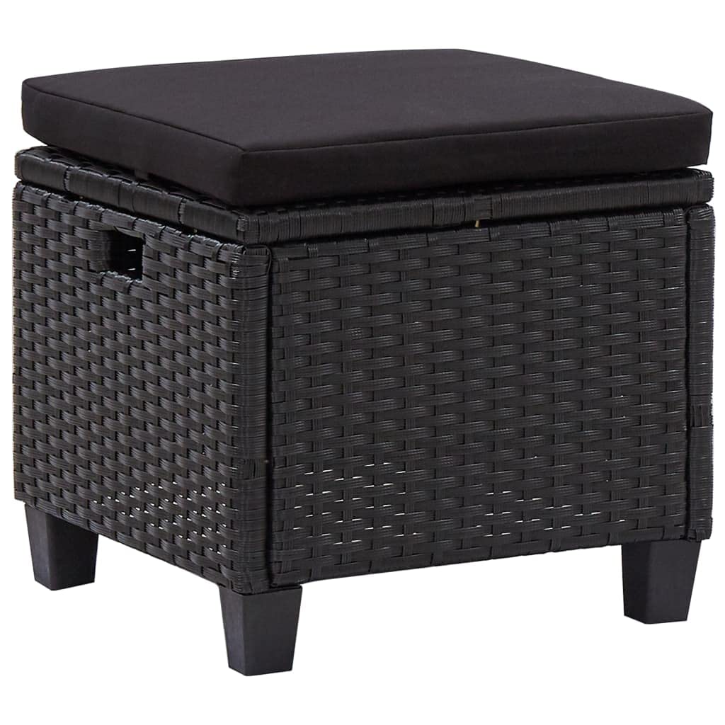 Set Divani da Giardino,poltrone salotto set giardino esterno arredamento terrazzo Adatto per terrazze, prati, spiagge e giardini 6 pz con Cuscini in Polyrattan Nero