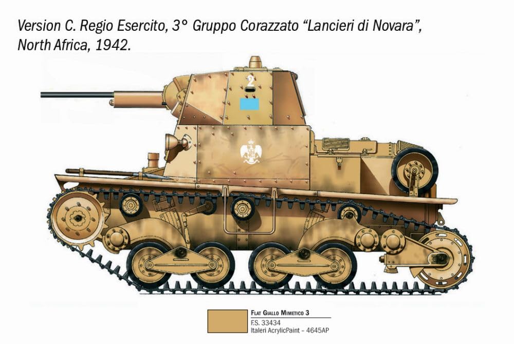 Italeri 96553 1:35 Carro Amato L6/40, Modellbausatz Militärflugzeug