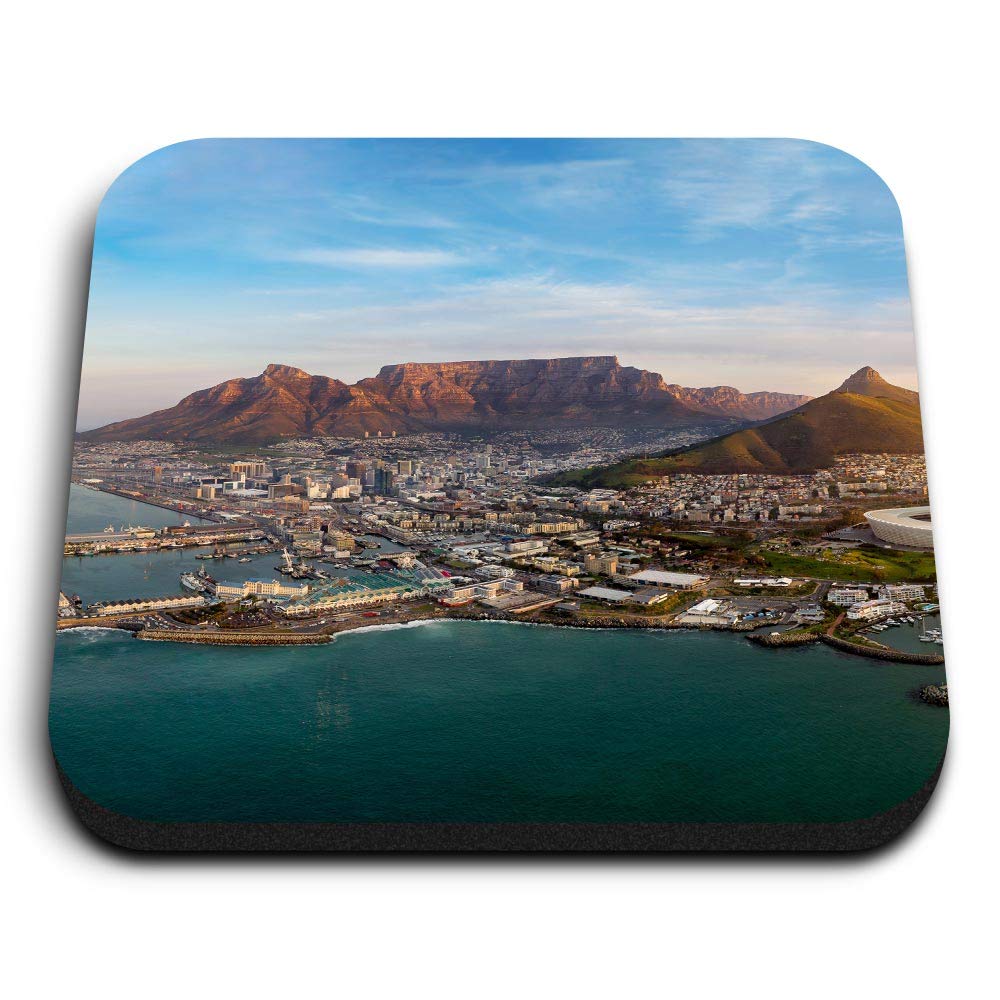 Destination Vinyl Ltd Multicolor 1 X Square Mdf Fridge Magnet - Cape Town South Africa Beach 21313