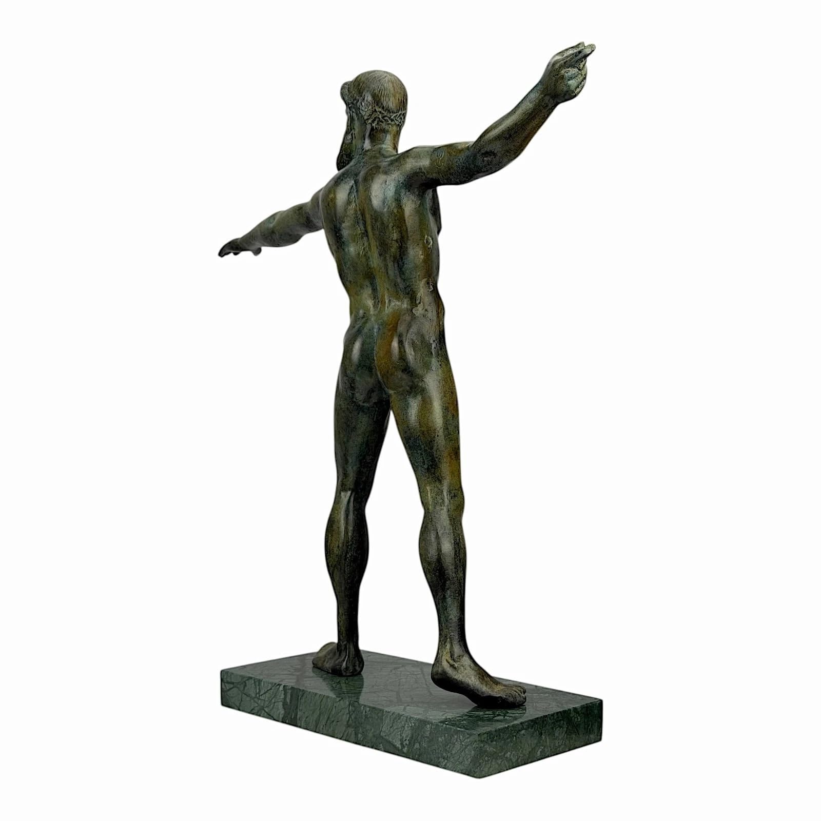 Poseidone o Zeus di Artemisione Dio greco romano reale bronzo arte statua metallo