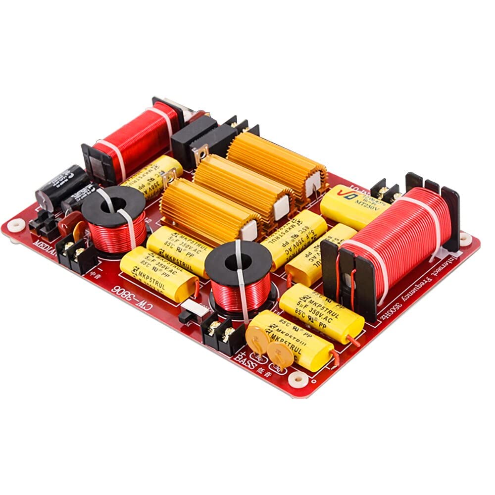 JINGERL 1PCS 600W 3 Way Crossover Tweeter Mid Range Woofer HiFi Frequency Divider Strong Power Speaker Filter Car Audio Home Theater DIY (Size : 1 Pieces)