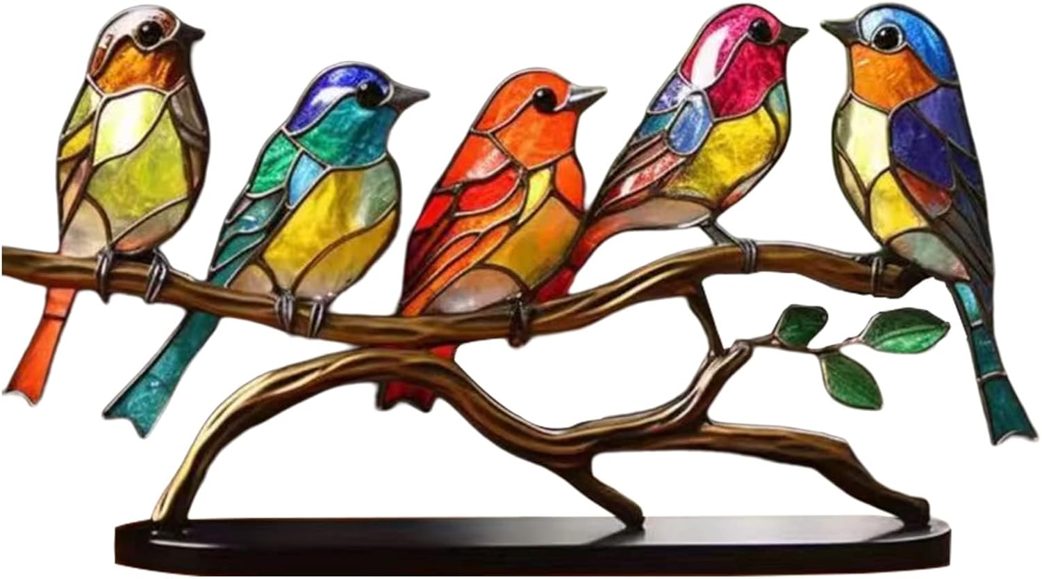 Pipihome Colorful Birds Ornament, Bird Ornaments for Living Room, Decorative Home Accessories, Home Decor Gift, Modern Style Acrylic Birds Figurine, Tabletop Bird Decoration for Bedroom, House