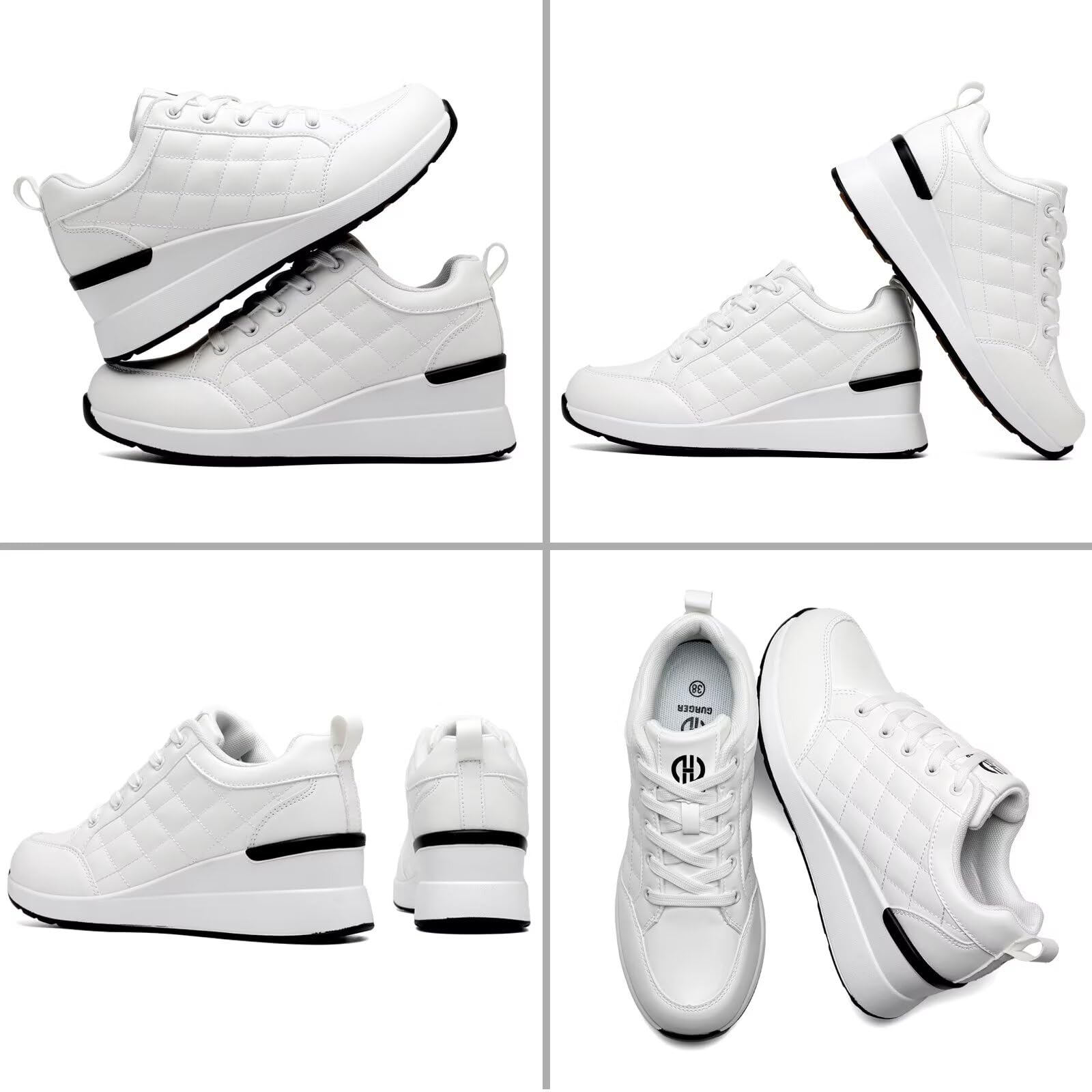 Zapatillas de Cuña para Mujer, Tacón de Cuña de 6 CM, Ligeras y Transpirable