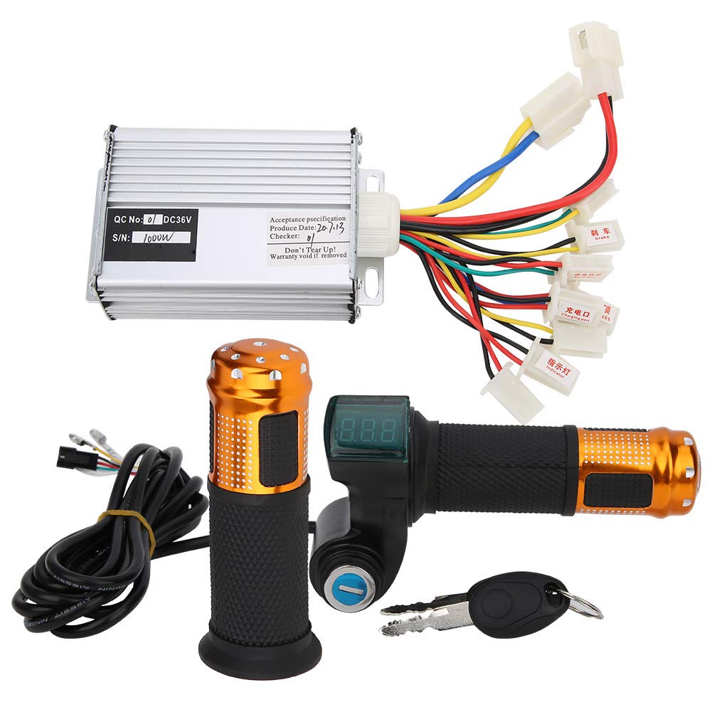 Ensemble de poignées d'accélérateur pour contrôleur de vélo électrique 36 V 1000 W, poignée d'accélérateur universelle avec écran d'affichage, boîtier de commande en alliage