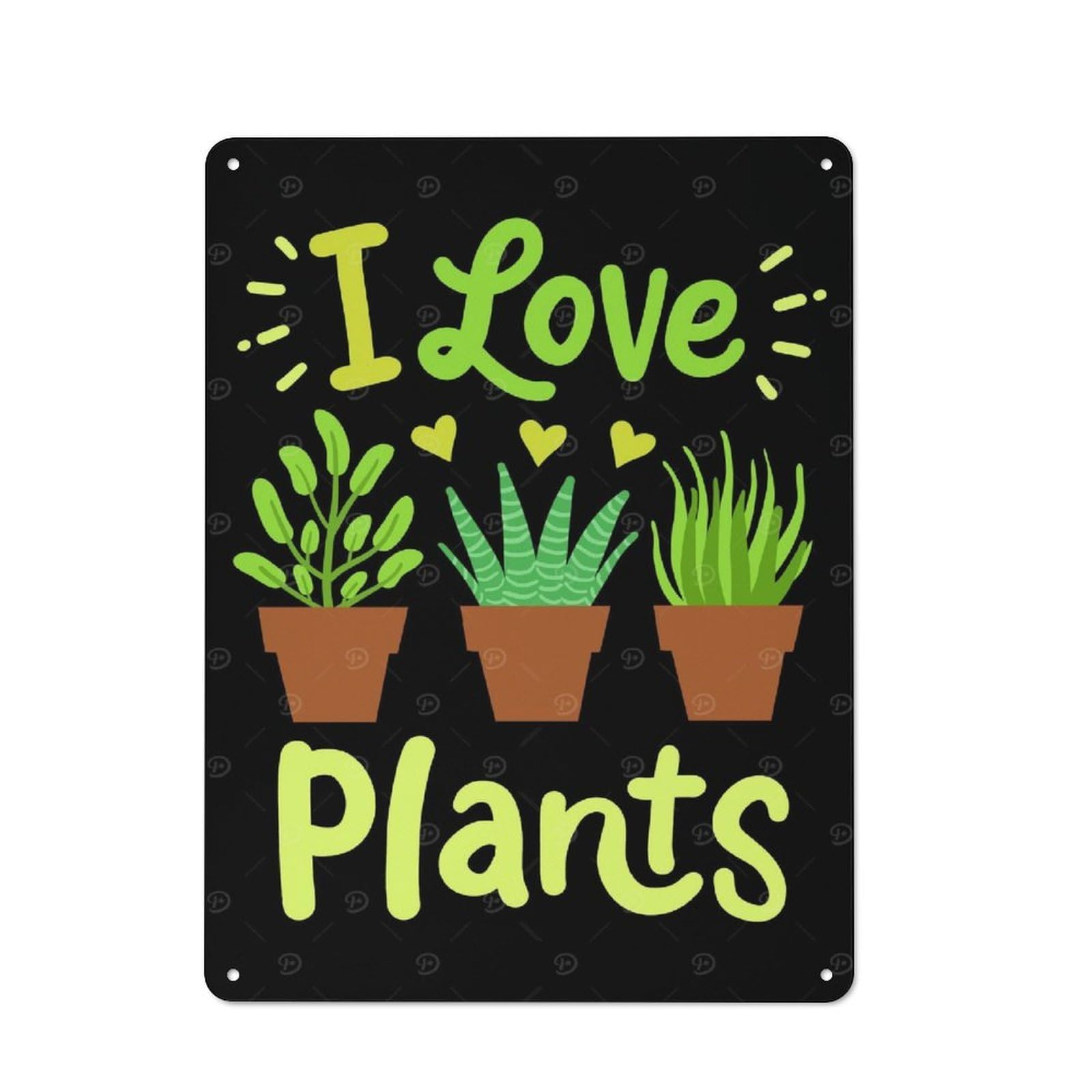 Junmoney Style-4 Workshop Style Plants Gardener Decorative Metal Plaque 40X30cm, Workshop Wall Decor For Garage, Hobby Room, Office Or Man Cave