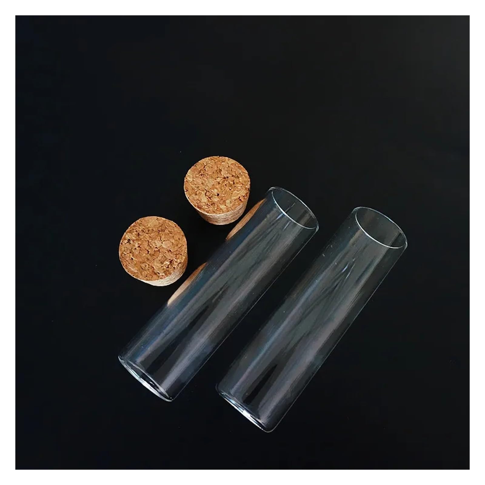 MENGKE Lote De 12 Tubos De Ensayo De Vidrio De Fondo Plano De 30 X 100 Mm Y 50 Ml Con Tapón De Corcho