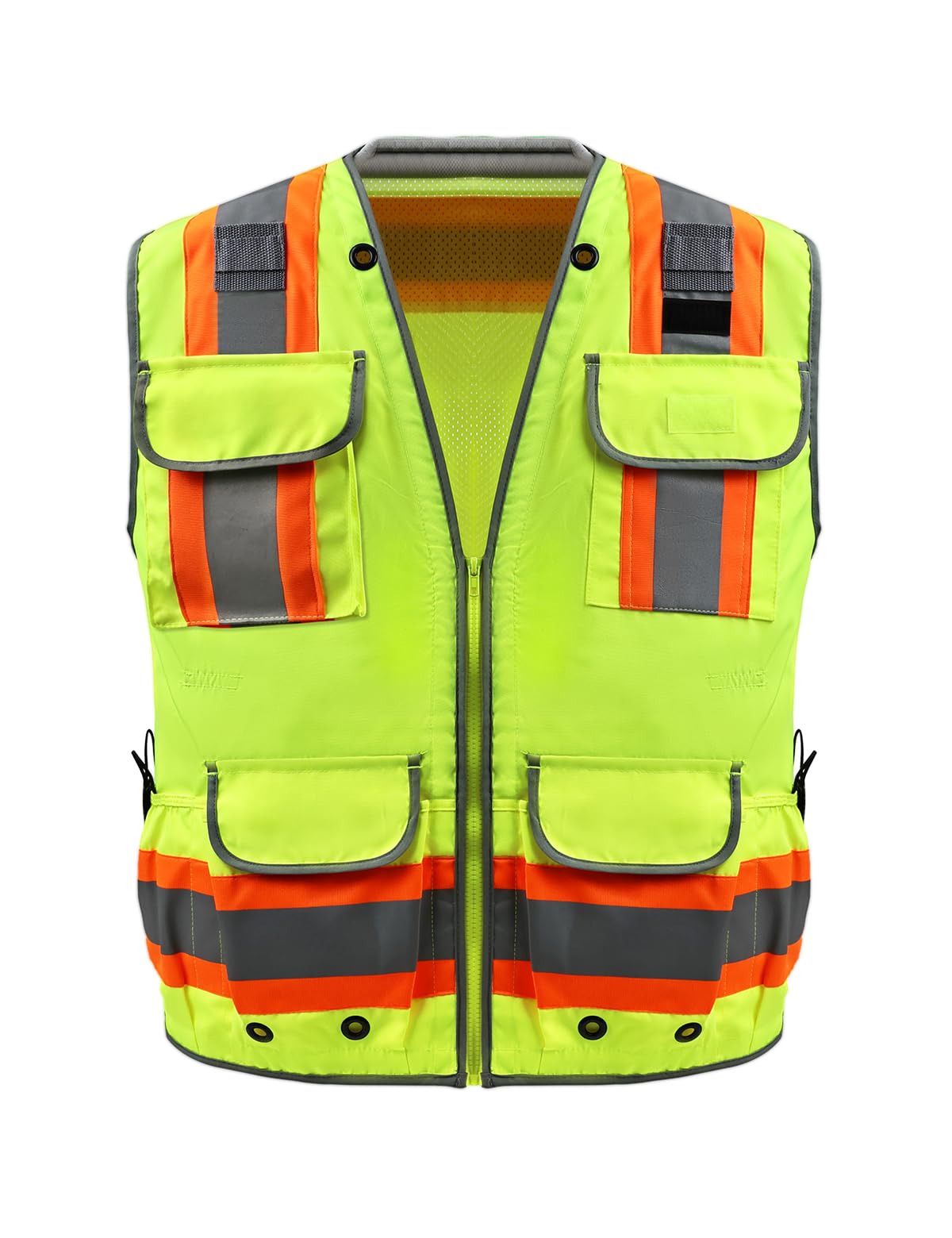 LOHASWORK Safety Vest, Hi Vis Vests with Pockets, Class 2 High Visibility Vests,Construction Surveyor Work Vest for Men Women