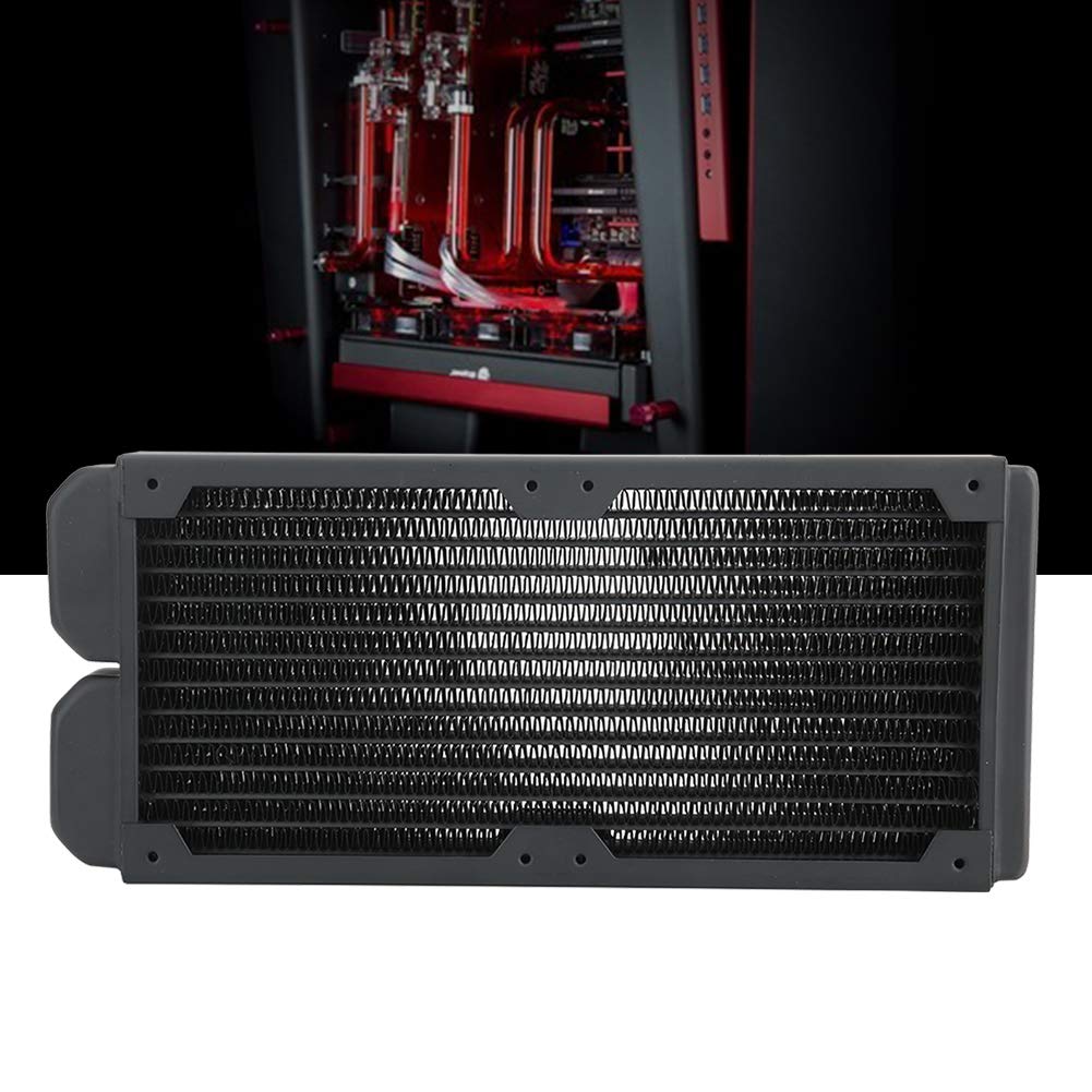 Radiatore per raffreddamento ad acqua per dissipatori di calore per PC, raffreddatore ad acqua per CPU in rame con design a 14, separatore d’acqua integrato per apparecchiatur