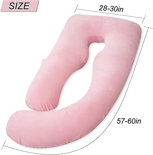 Miniatura 3 de Almohadas de embarazo de 60 pulgadas para dormir, almohada corporal extra grande en forma de U, almohada de embarazo, almohada de maternidad