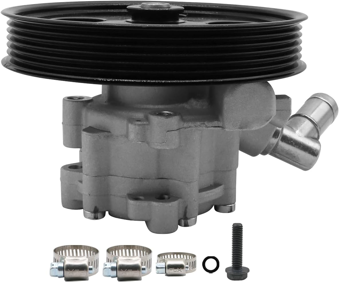 20-1001 Power Steering Pump with Pulley Compatible With 2007 2008 2009 2010 2011 for Jeep Wrangler (JK) For 3.8L V6, Power Assist Pump Replace 96-1001,52059899AE