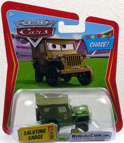 Disney / Pixar CARS Movie 1:55 Die Cast Car Saluting Sarge Chase Piece!