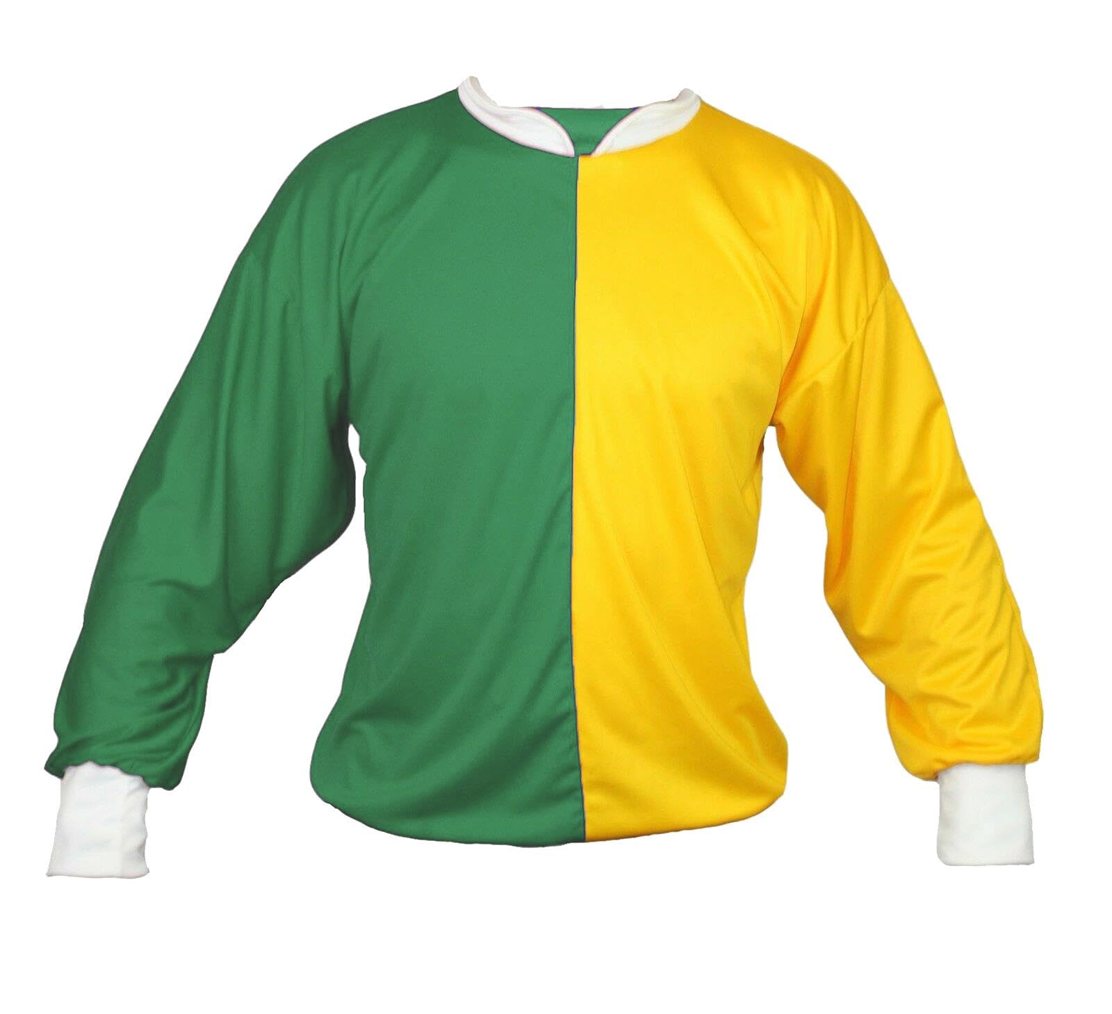Adults Horse Racing Top Jockey Jersey Silks Colours Equestrian Cheltenham National Fancy Dress [Emerald Green & Yellow] — image 1