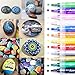 Produktbild TABIGER Acrylstifte Marker Stifte, Acrylic Paint Set Acrylfarben Wasserfest Marker Stift, 12 Farben, EN71, weit verbreitet auf der oberfläche von leinwand, Keramik, Holz Stein und so weiter