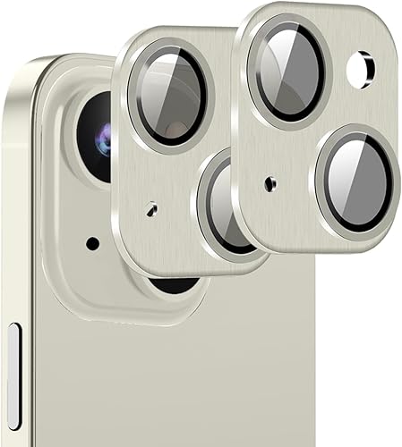 Miniatura 8 de Verde Paquete de 2 Protector de lente de cámara para iPhone 1515 Plus, Ultra HD 9H, cubierta de cámara de vidrio templado, pantalla de anillo de