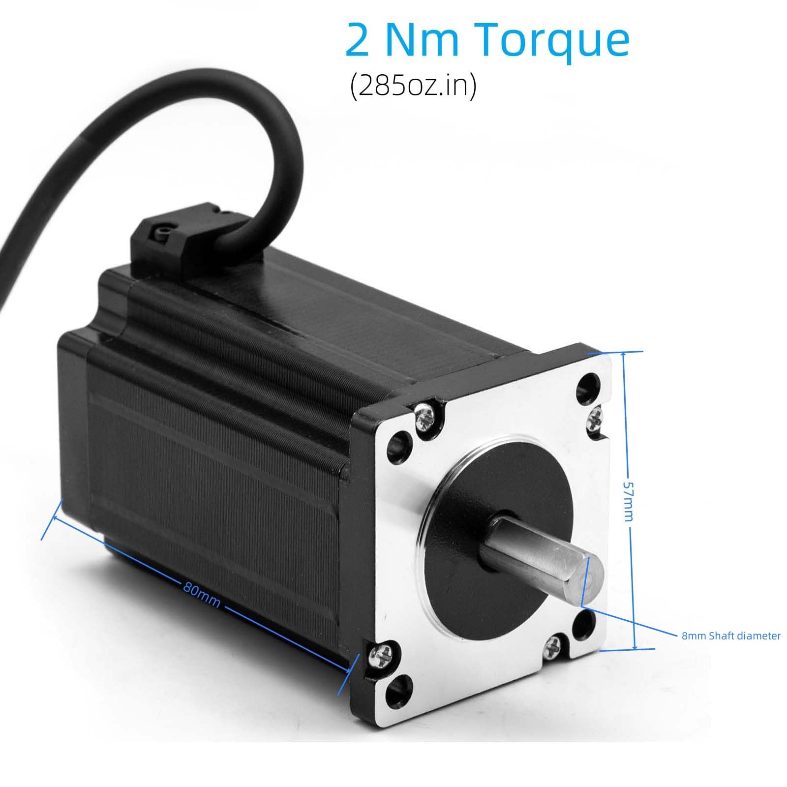 Kit CNC a 1 asse Nema 23 57 mm motore passo-passo 3 Nm 425 once in albero da 8 mm albero 3 A 2 fasi 4 filo 1,8 stepper ad angolo e DM556 driver motore passo-passo per robot fresatrice tornitura