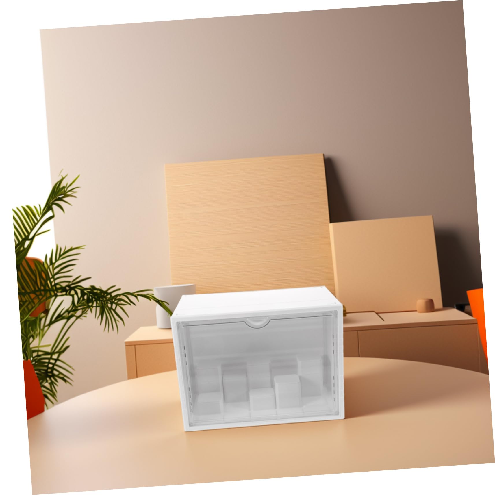 PRETYZOOM Vitrina Coleccionable Transparente para Figuras y Decoración Estante Expositor Mini Gabinete De Rocas Cajas Organizadoras para Oficina y Hogar
