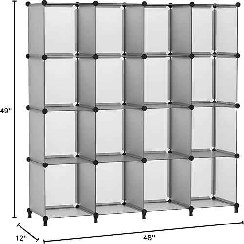 Miniatura 3 de Wolizom Organizador de almacenamiento de cubos 16 estantes de cubos estantes de oficina estantes de libros almacenamiento de manualidades gabinete