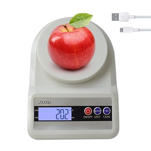 JXCOOP - Báscula digital de cocina báscula digital de 22 libras para alimentos y gramos báscula digital de 1 g01 oz en alta precisión función tara