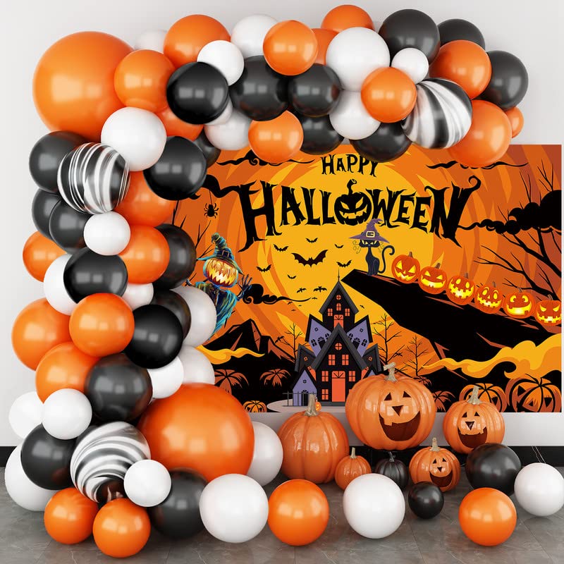 Amazon | ハロウィンバルーンアーチキット ハロウィン誕生日パーティー