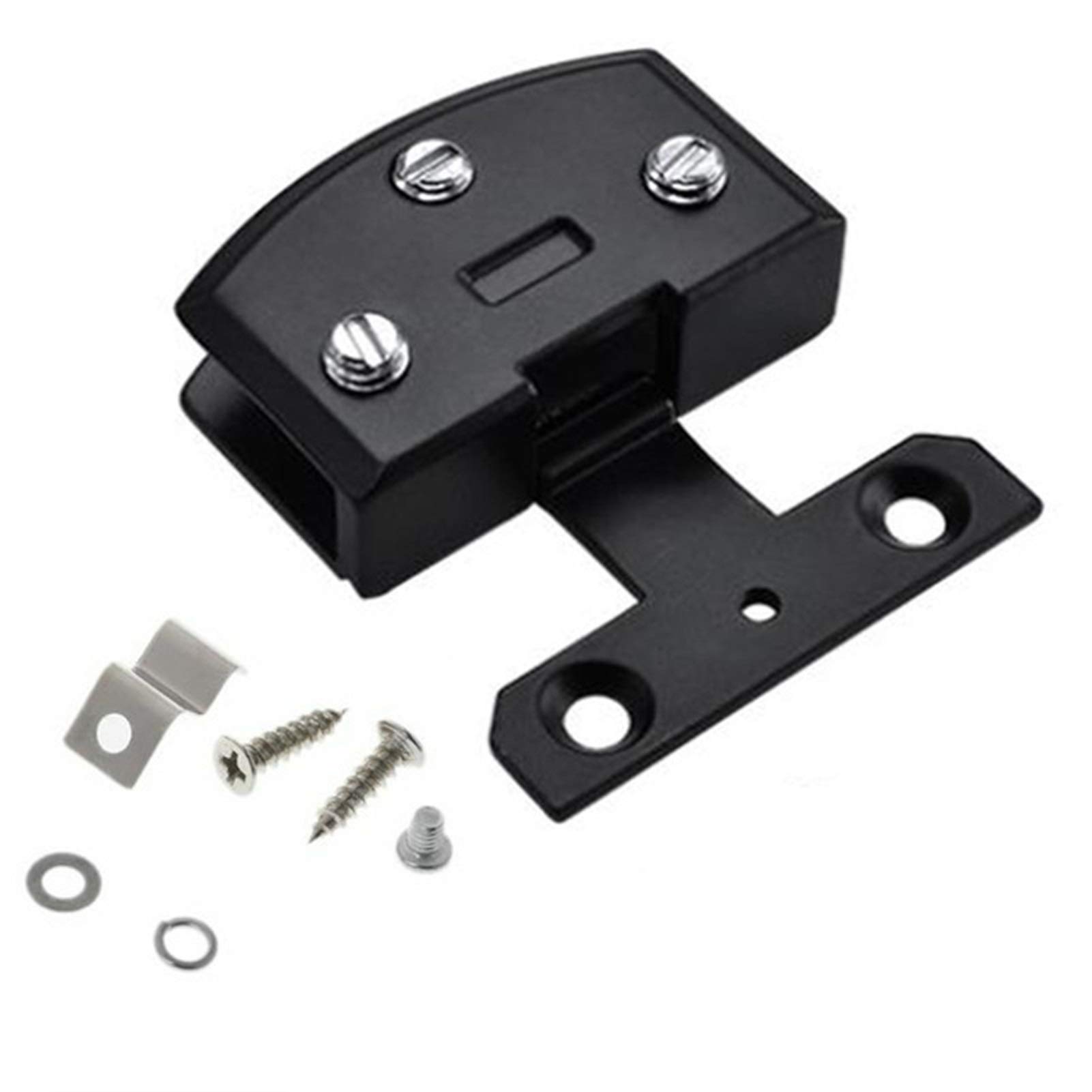 AUNANGLJSCS Door Hinge 90 Degree Frameless Glass to Wall Shower Screen Bracket Clip Clamp Furniture Accessories Hardware(Black)